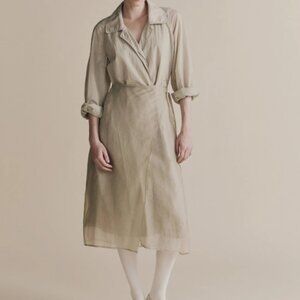 NWT Organza Wrap Skirt Light Green